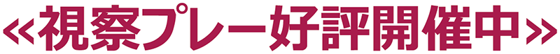 ≪視察プレー好評開催中≫
